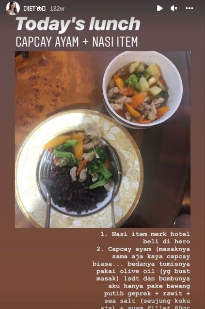 10 Menu makan siang Sabrina Chairunnisa saat diet, simpel & antihambar
