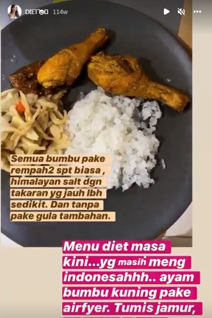 10 Menu makan siang Sabrina Chairunnisa saat diet, simpel & antihambar