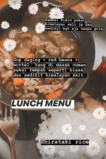 10 Menu makan siang Sabrina Chairunnisa saat diet, simpel & antihambar
