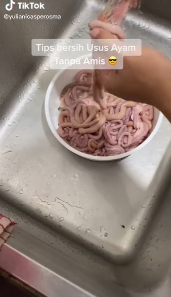 10 Cara mudah membersihkan usus ayam, bebas amis