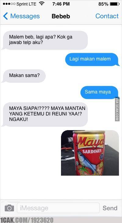 chat lucu pacar terlalu posesif © berbagai sumber