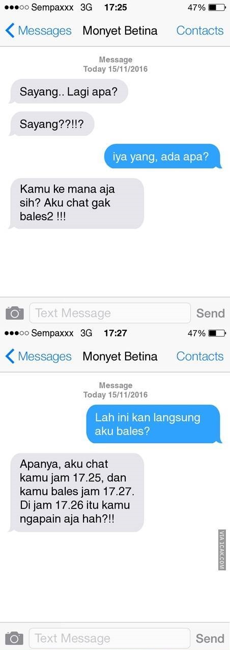 chat lucu pacar terlalu posesif © berbagai sumber