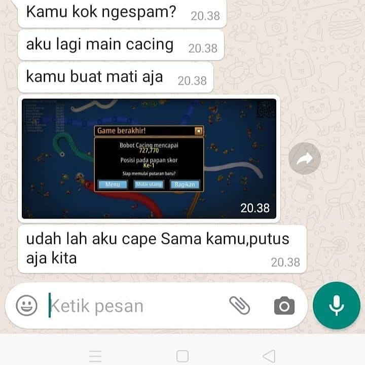 chat pacar minta putus alasannya nggak habis pikir © berbagai sumber