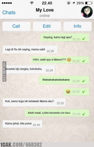 chat pacar minta putus alasannya nggak habis pikir © berbagai sumber