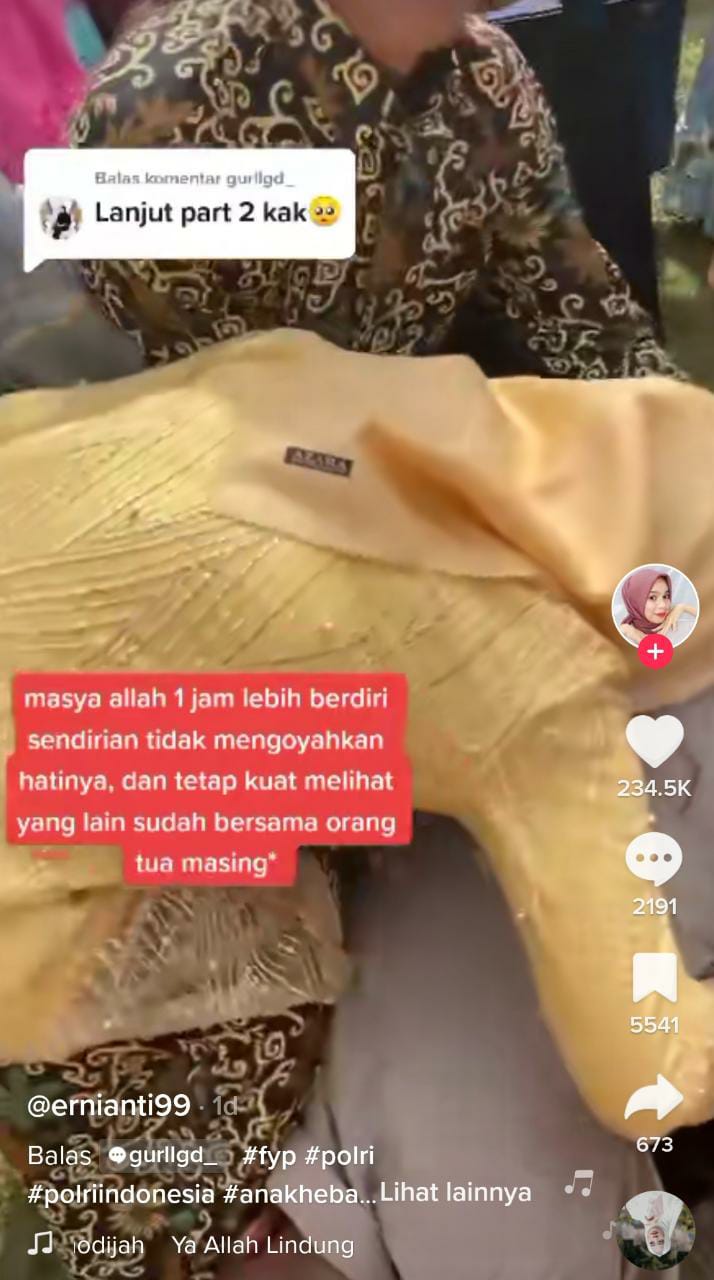 Momen haru Bintara Polisi Tiktok