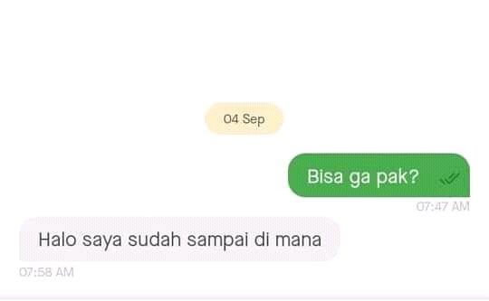chat ojek online malah plot twist © berbagai sumber chat ojek online malah plot twist © berbagai sumber