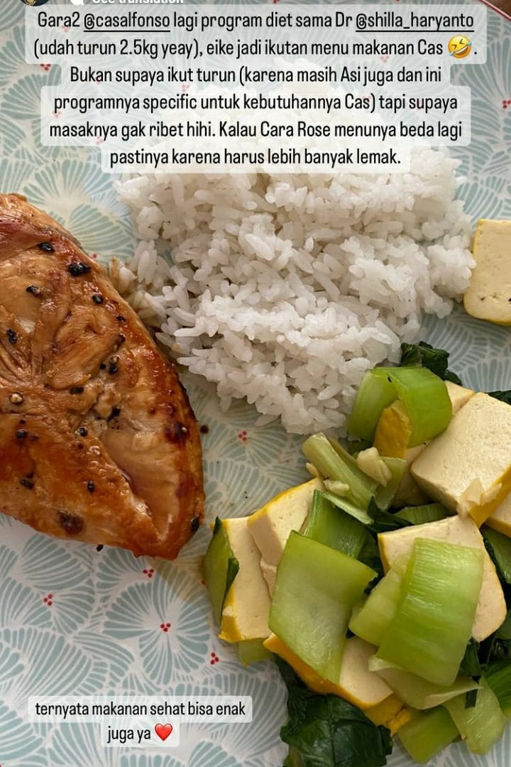 10 Makanan dikonsumsi Rianti Cartwright, bikin fit dan ASI lancar