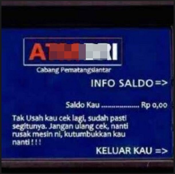 momen saldo atm tidak cukup © berbagai sumber