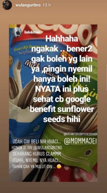 10 Camilan dikonsumsi Wulan Guritno, sehat dan rendah gula