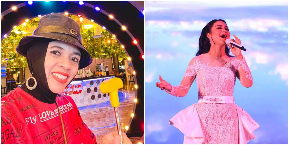 Adu gaya Krisdayanti & Lenggogeni Faruk Berbagai sumber Adu gaya Krisdayanti & Lenggogeni Faruk Berbagai sumber