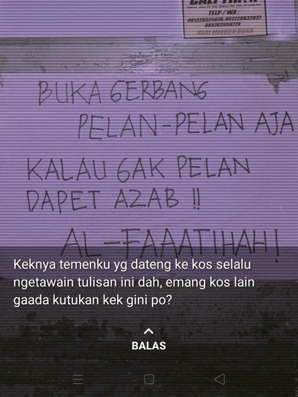 tulisan harap pelan pelan © berbagai sumber