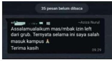 Chat salah tulis Berbagai sumber