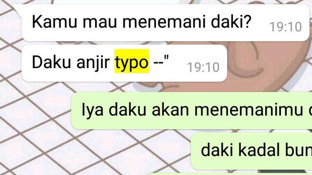 Chat salah tulis Berbagai sumber