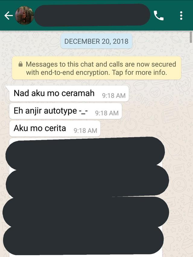 Chat salah tulis Berbagai sumber