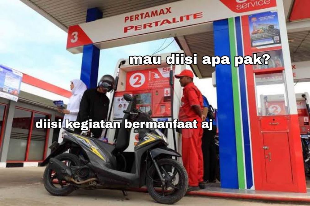 Meme lucu tanya jawab di pom bensin Berbagai sumber
