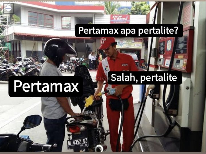 Meme lucu tanya jawab di pom bensin Berbagai sumber