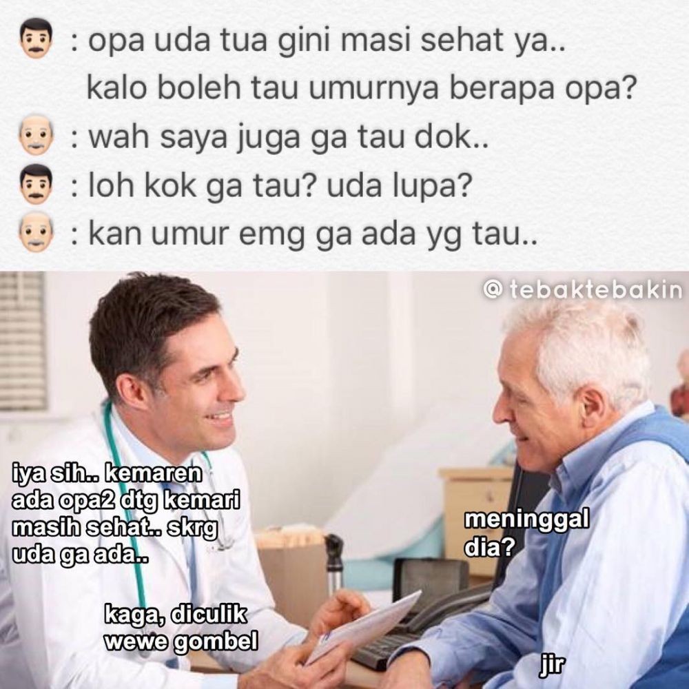 Meme kocak obrolan pasien dan dokter ini bikin tepuk jidat Berbagai sumber Meme kocak obrolan pasien dan dokter ini bikin tepuk jidat Berbagai sumber