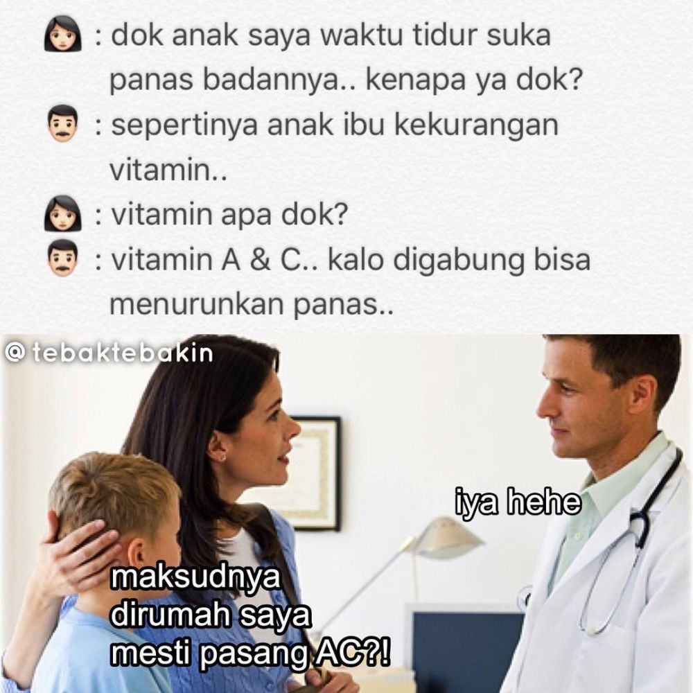 Meme kocak obrolan pasien dan dokter ini bikin tepuk jidat Berbagai sumber