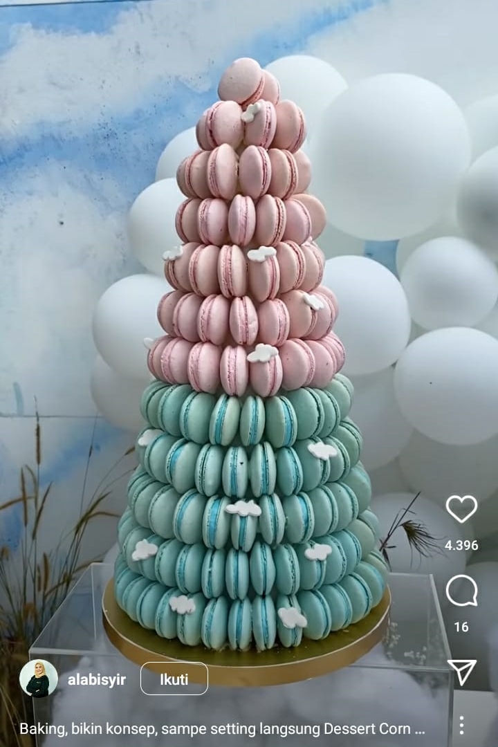 10 Aneka kue di perayaan ultah anak Tasya Farasya, serba warna pastel