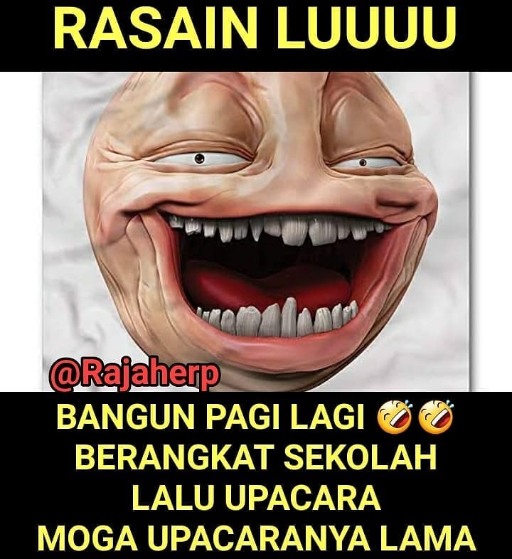 Meme gambaran saat pertama masuk sekolah Berbagai sumber