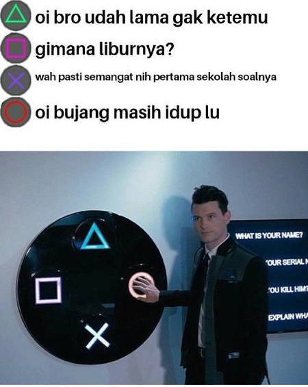 Meme gambaran saat pertama masuk sekolah Berbagai sumber