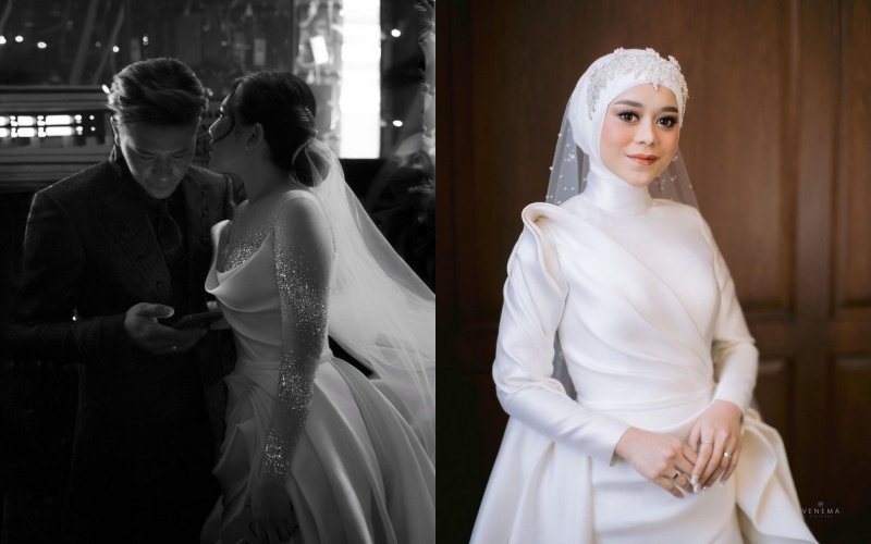 beda gaya gaun nikah Via Vallen dan Lesty © berbagai sumber beda gaya gaun nikah Via Vallen dan Lesty © berbagai sumber