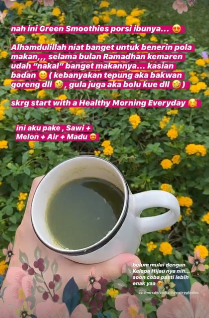 11 Kreasi green smoothies ala Nuri Maulida, praktis dan kaya nutrisi