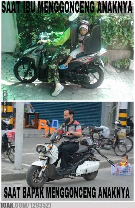 Meme kelakuan orang tua antar anaknya sekolah Berbagai sumber