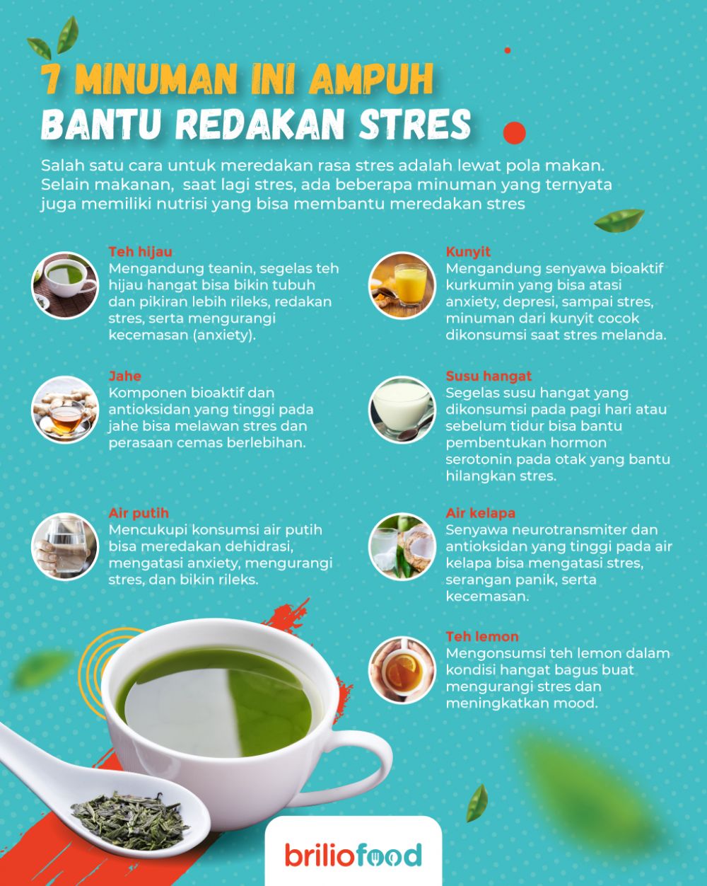 Sering dikonsumsi, 10 minuman ini ternyata ampuh redakan stres