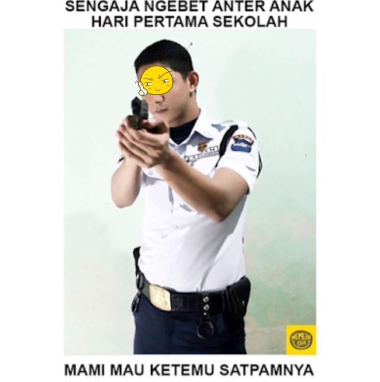 Meme kelakuan orang tua antar anaknya sekolah Berbagai sumber