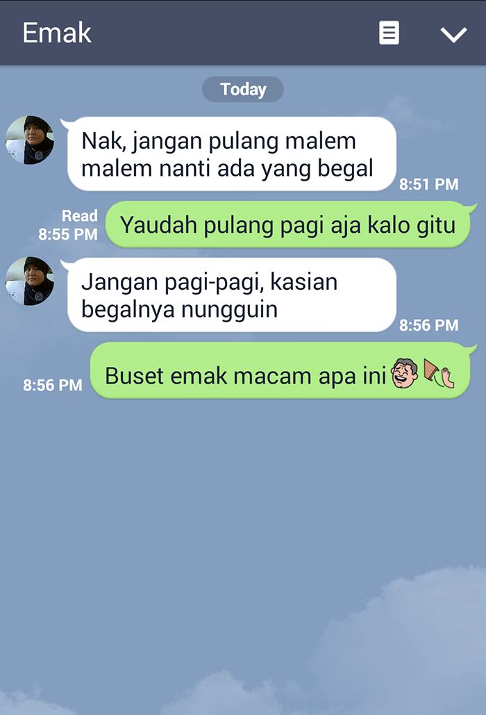 Chat lucu anak saat disuruh ibunya © berbagai sumber