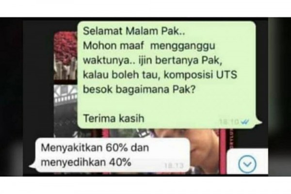 Chat lucu mahasiswa bimbingan ke dosen Berbagai sumber