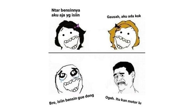 Meme lucu perbedaan reaksi antara cowok dan cewek Berbagai sumber Meme lucu perbedaan reaksi antara cowok dan cewek Berbagai sumber