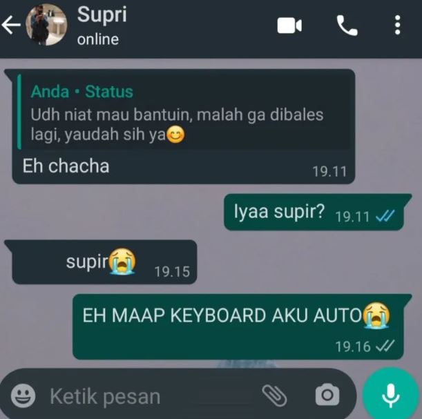 chat lucu typo ke teman © berbagai sumber