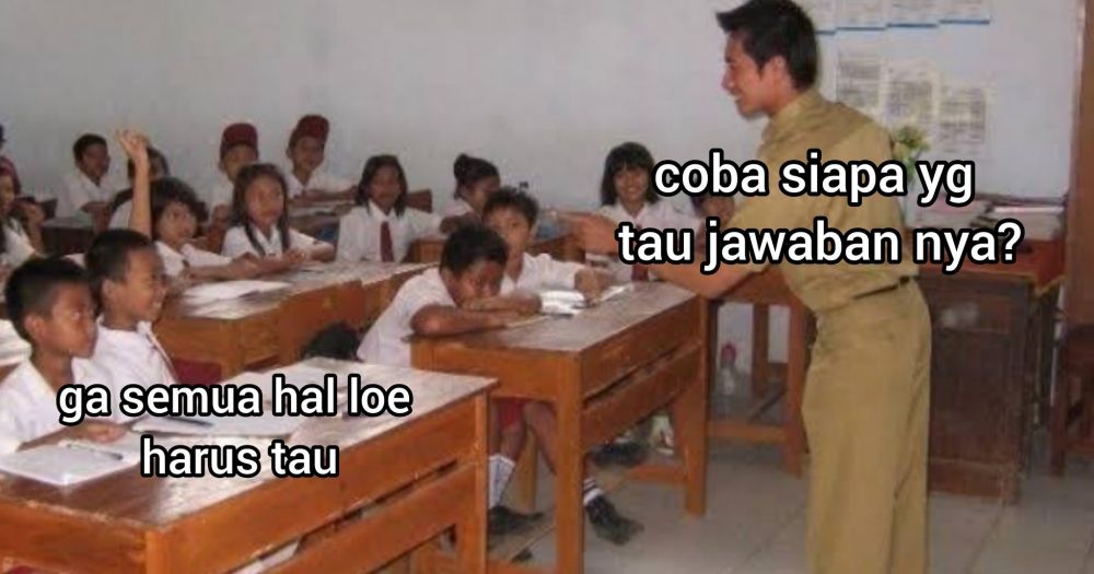 Meme percakapan guru dengan murid Berbagai sumber