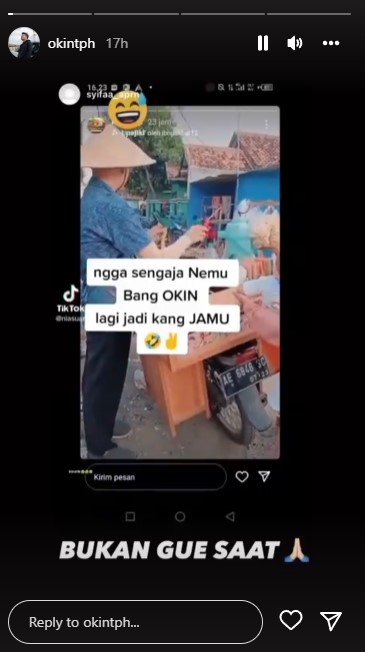 tukang jamu mirip Okin mantan Rachel Vennya © berbagai sumber