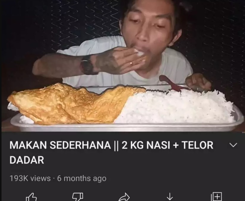 Judul absurd konten makanan di YouTube © berbagai sumber