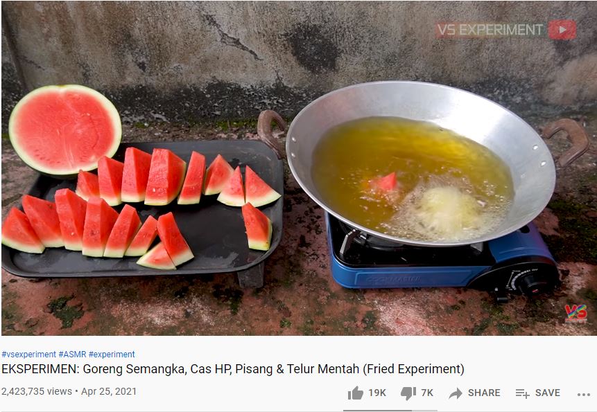 Judul absurd konten makanan di YouTube © berbagai sumber