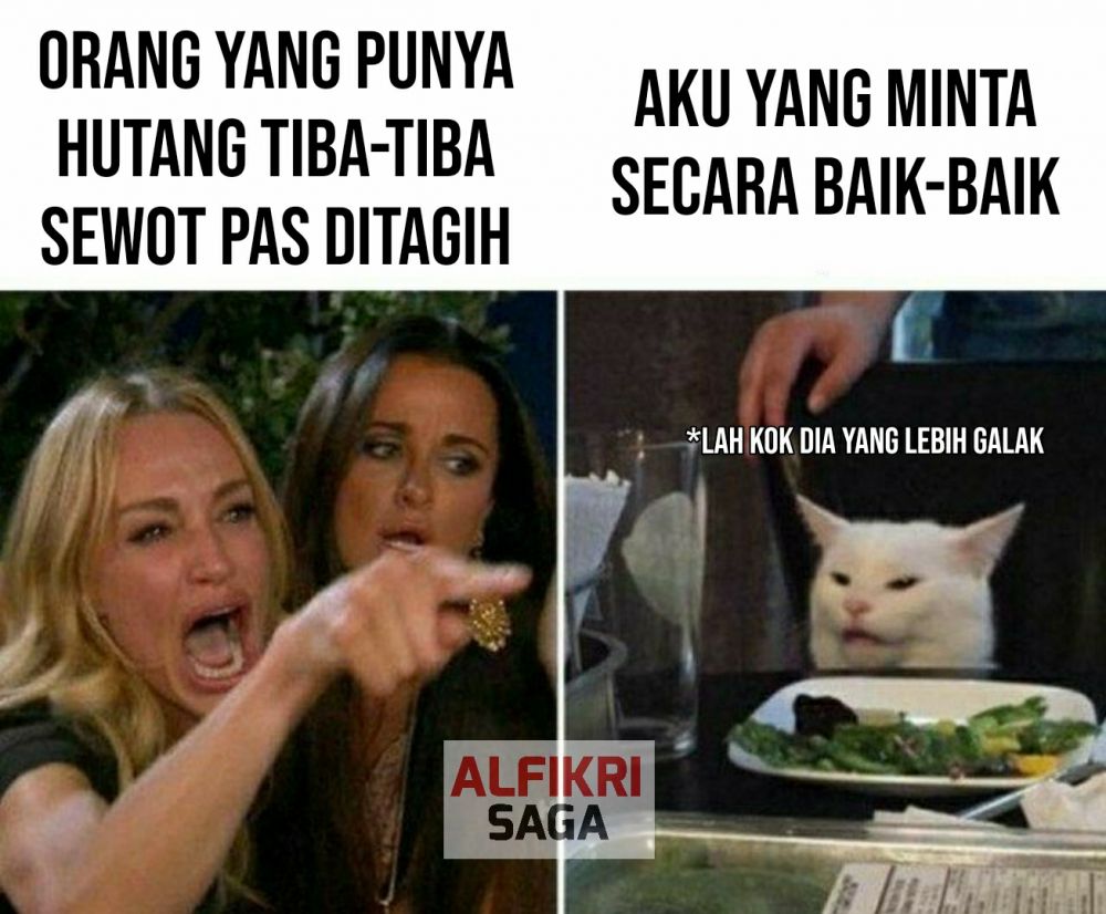 Meme kocak gambaran susahnya nagih utang Berbagai sumber