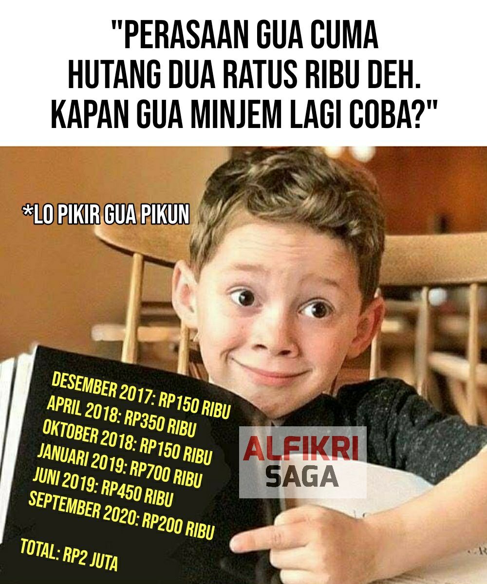 Meme kocak gambaran susahnya nagih utang Berbagai sumber