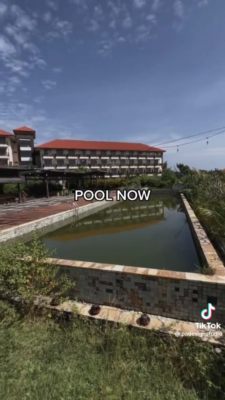 hotel mewah di bali terbengkalai © TikTok