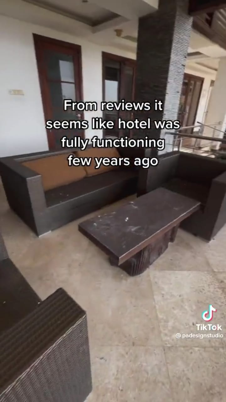 hotel mewah di bali terbengkalai © TikTok