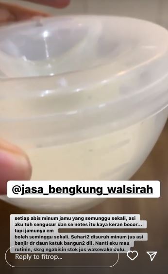 10 Makanan dan minuman dikonsumsi Fitri Tropica, bikin ASI lancar