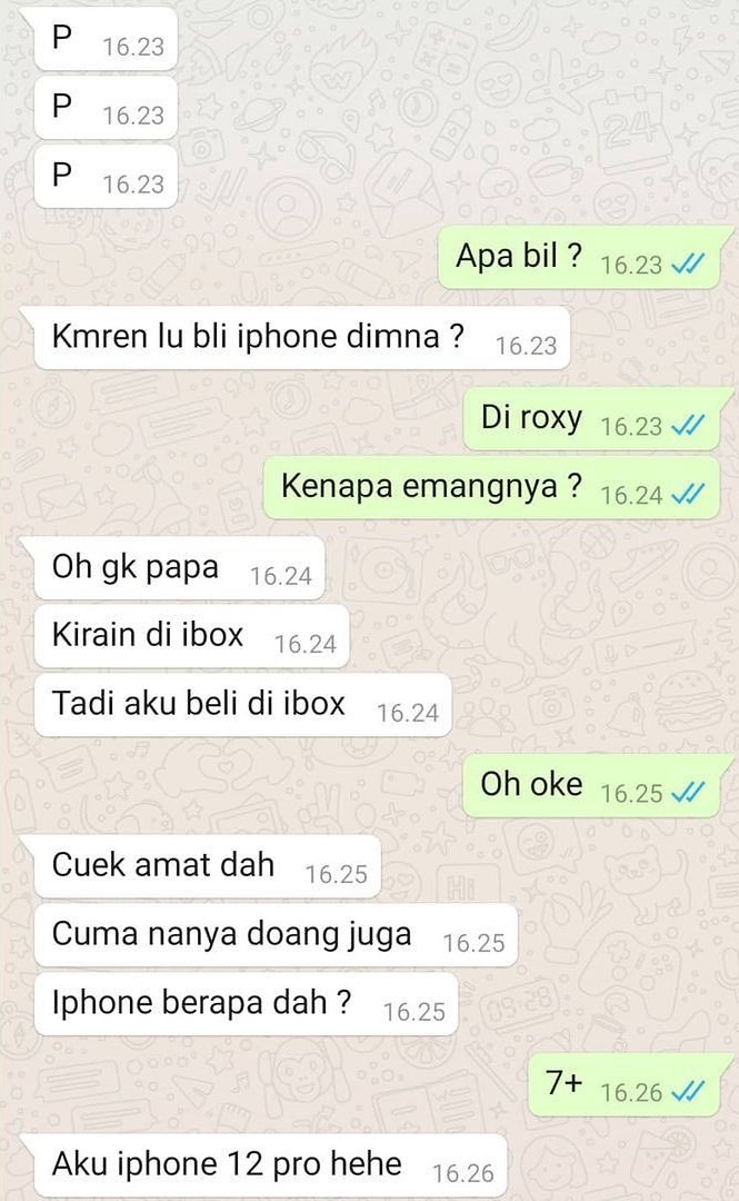 chat cuma pamer ke teman © berbagai sumber