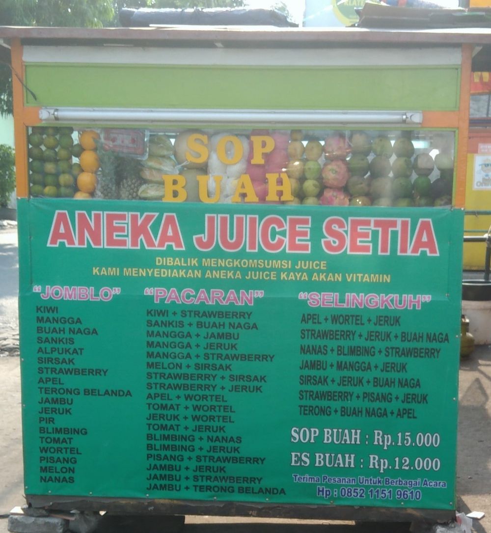 tulisan spanduk minuman dingin © Berbagai sumber