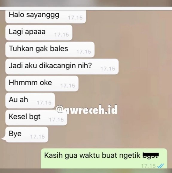 Chat cewek overthinking ke pacar © berbagai sumber