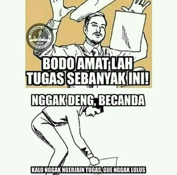 Meme drama mengerjakan tugas Berbagai sumber