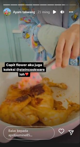 10 Trik April Jasmine masak ayam taliwang teflon, bikin cepat empuk