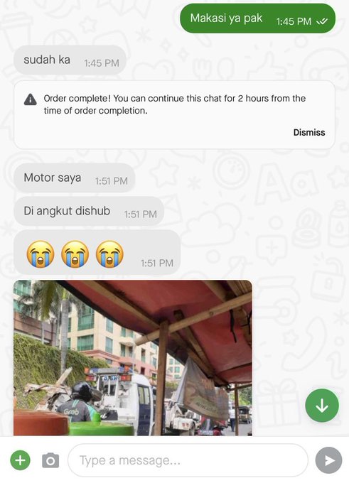 chat driver ke pelanggan biar yakin © berbagai sumber