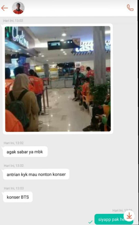 chat driver ke pelanggan biar yakin © berbagai sumber chat driver ke pelanggan biar yakin © berbagai sumber